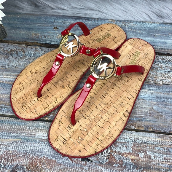 mk charm jelly sandals